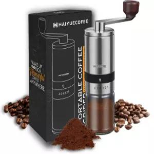 6가지 조절 가능한 거칠기 설정이 수동 커피 그라인더 에스프레소 원두용 세라믹 버가 포함된 핸드 크랭크