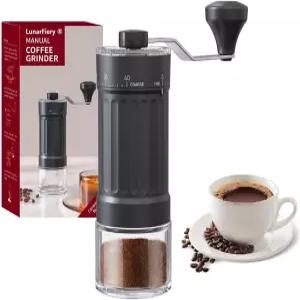 수동 커피 그라인더 40단계 외부 조정 휴대용 핸드 원두 밀 세라믹 버