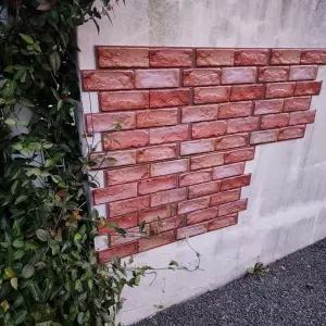 [셀러에이드]셀프인테리어 3D 벽돌 스티커 10P 벽지 시트지 타일