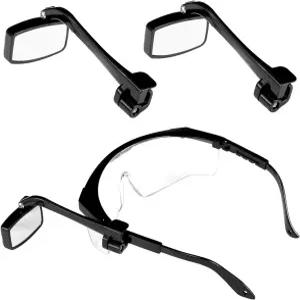 세이큐리 2팩 자전거 안경 거울 360 조절 가능한 경량 18g 후방 뷰 클립온 안전 사이클링 와이드 비전 야외