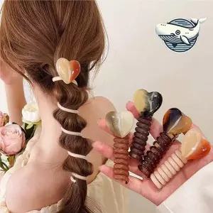 하트 모양 헤어핀 컬러 고급스러운 헤어