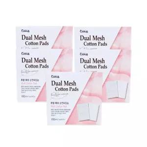 듀얼 메쉬 순면 화장솜 클렌징티슈 메이크업 화장솜 100개입 5개
