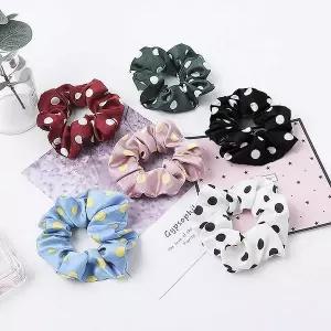 땡땡이곱창머리끈 헤어끈 곱창밴드 헤어슈슈 스크런치