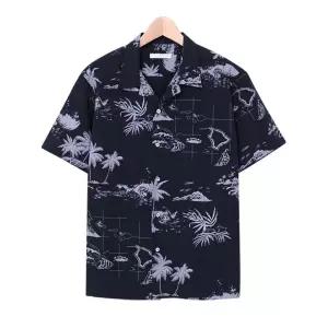 [하프클럽/빌리버스]빌리버스 남성 반팔 셔츠 BSD103 패턴 일반핏 하와이안 남방