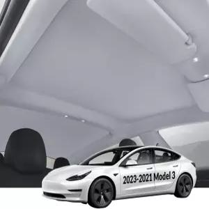 VION Tesla 2023-2021 모델 3 루프 선쉐이드 - 정밀 착용 처짐 없음 완전 정전 미국 공장에서 생산되는