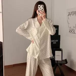 가을 봄 세트 공주풍 커플잠옷세트 잠옷 실내복 러블리 긴팔 캐릭터 ible3