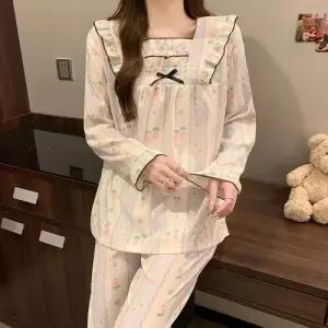 상큼 실내복 봄가을 긴팔 잠옷 커플잠옷세트 세트 공주풍 ible3