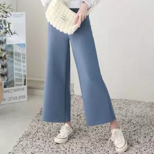봄가을 여성 와이드 팬츠 키작녀 통 바지 밴딩 p76