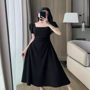 스퀘어넥 원피스 휴양지 시밀러룩 결혼식 아나운서 하객룩