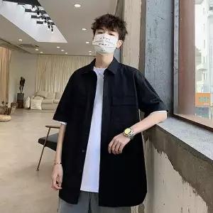 반팔셔츠 줄무늬 빅사이즈 데일리 남녀공용 오버핏