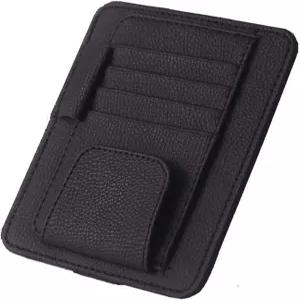 인조 가죽 자동차 선바이저 보관 안경 정리함 지갑 홀더 티켓 신용 카드 클립 자동 인테리어 바이저