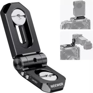 니워 미니 접이식 L 플레이트 액세서리 마운트 어댑터 1/4인치 나사 탈착식 안티 트위스트 핀 스몰리그