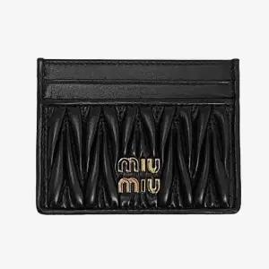 MUST IT_ 26SS 마테라쎄 나파가죽 카드지갑 블랙 5MC076 AFPP F0002