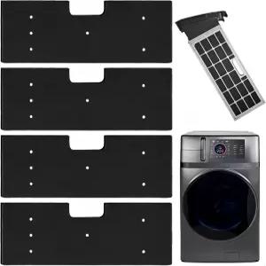 GE용 4Pcs 세탁기 건조기 콤보 WH01X35719 보푸라기 필터 교체 - 손세탁 및 재사용 가능 모델용