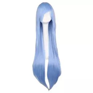 하늘색 가발 긴머리