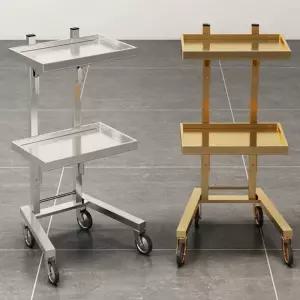 미용실 트레이 웨건 피부샵 가위정리대 선반 미용 왜건 3단