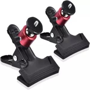 360도 회전 미니 볼 헤드 2팩 클립 카메라 클램프가 장착된 UTEBIT 삼각대 DSLR 비디오 촬영 스튜디오용