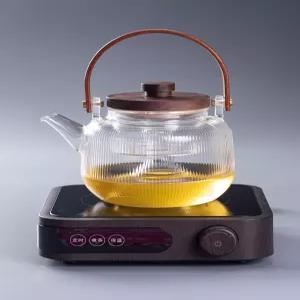 전기 하이라이트 차끓이기 데우기 내열 차포트 티팟 주전자 커버 티타 유리포트 다도