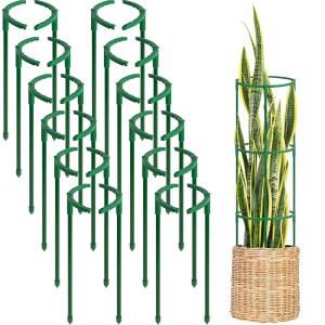 24Pcs 식물 지원 스테이크, 실내 식물을 위한 반원형 스태커블 정원 꽃 지지대, 토마토, 몬스테라, 작약, 수국, 등반 케이지