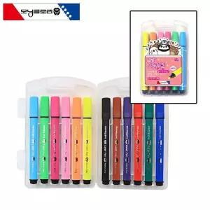 [셀러에이드]핑크 12색 삼각 사인펜