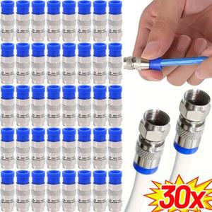 유형 RG6 압축 커넥터 어댑터 실내 실외 부식 방지 디지털 오디오 비디오 방수