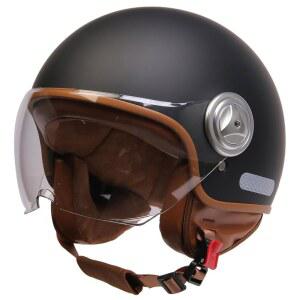 [미국배송] 남성 오픈 페이스 모터사이클 헬멧 알둘트 레트로 독일어 3/4 하프 FMVSS 218 DOT 승인 빈티지 스컬 캡 패션 경량 스쿠터 크루저 초퍼 모프