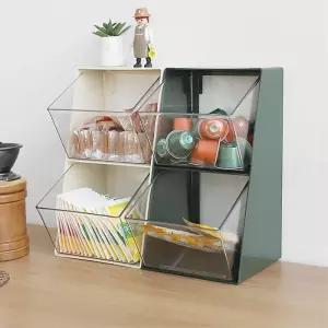 카페소품 보관용기 캡슐커피 티백 디스펜서 커피믹스보관통 커피랙 오피스