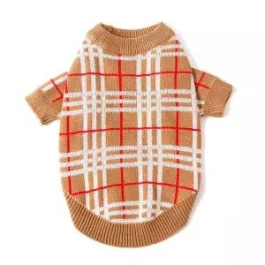 [콩심팥심]강아지여름옷 강아지 올인원 베이지 체크니트