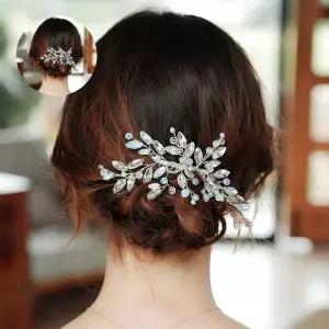 올림머리비녀 웨딩 한복 코사지 뒤꽂이 LM-0598