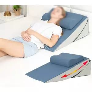 침대 등받이쿠션 요추 고탄성도 사무실 허리베개 삼각 조절