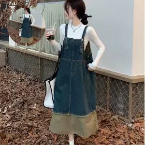 빈티지 데님 멜빵 원피스 바캉스 LLD131