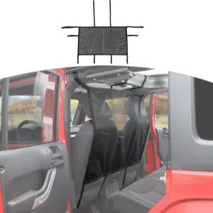 랭글러 뒷좌석 칸막이 네트 메시용 RT-TCZ 지프 JK JL 글래디에이터 JT 카고 블랙용 펫독 배리어