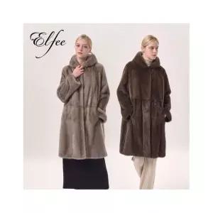 신세계 25FW 진도 엘페 휘메일 풀스킨 밍크 후드 코트 - 실버블루,브라운(EC17)