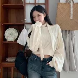 [옷자락]여자 벨벳 코듀로이 크롭 오프숄더 맨투맨