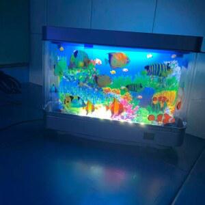 가짜어항 관상어 인테리어 거실 어항등 LED 장식 물멍 수족관 고양이 캣플릭스 어항