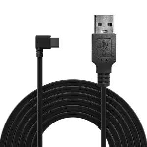 REDTIGER 11.5피트 USB 타입-C 전원 코드 시리즈 대시 캠 데이터 전송 기능 없음 차량 카메라 지원