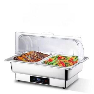 음식 워머기 전기 투명 접시 바트 피로연 단일형 호텔 이중 보온기 중탕기 소스