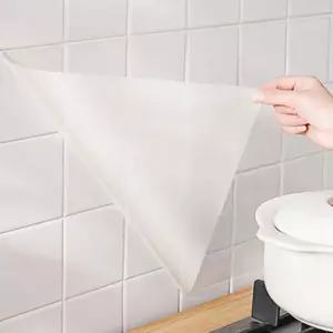 주방 기름때 오염방지 냉장고 타일 접착 부엌 투명 시트지 방수