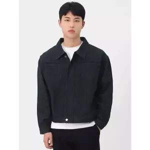 [하프클럽/빌리버스]빌리버스 남성 데일리 데님자켓 투포켓 포인트 카라 클래식 집업 청자켓 BGAU002