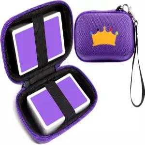 카드 게임 세트와 호환되는 Meetikar 여행용 케이스 UNO 홀더와 제외 보라색