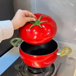 야채 냄비 토마토 모양 디자인 독특한 에나멜 수프 주방용품 논스틱 과일