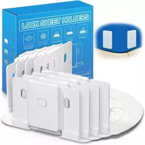 클립 잠금 기능이 있는 AUKCLAX 침대 시트 홀더 트윈 풀 퀸 킹 사이즈 매트리스를 위한 향상된 스트랩이