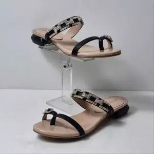 [탠디]미셸by탠디 TC01 여성 2cm 큐빅 쪼리 샌들 로우힐 데일리슈즈 X24048SB (49065505)