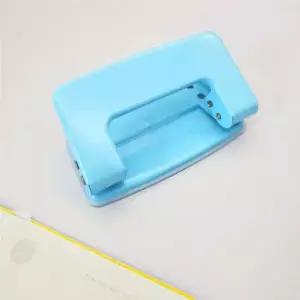 구멍뚫기 셀프제본 2구 회계 스카이블루 수동 펀칭기