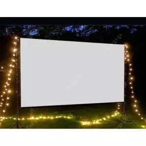 200인치 빔프로젝터 스크린 야외 암막 접이식 천막 캠핑장