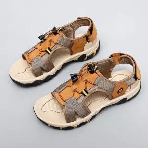 야무치 남자 데일리룩 신발 샌들 여름 아웃도어 스포츠 가죽 통기성 캐주얼 비치 슬리퍼 KUK2