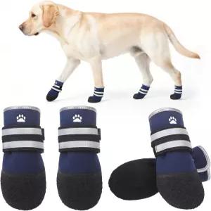 뜨거운 포장을 위한 쿨테일 여름 강아지 신발 야외 산책 및 원목 바닥을 방수 논슬립 부츠 발 보호대