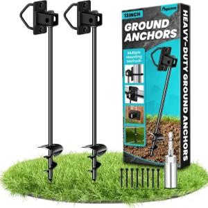 페이시브스브 지상 앵커 나사 끼우기 다목적 트램펄린 스테이킹 헤비 듀티 3인치 와이드 스파이럴 모바일