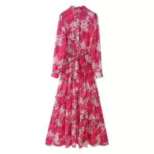 EAMT 봄 원피스 여사친 레이어드 벨트 쉬폰 YJ1