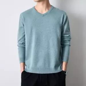 슬램덩크 남자 니트 긴팔 브이넥 춘추 카디건 솔리드 HO3